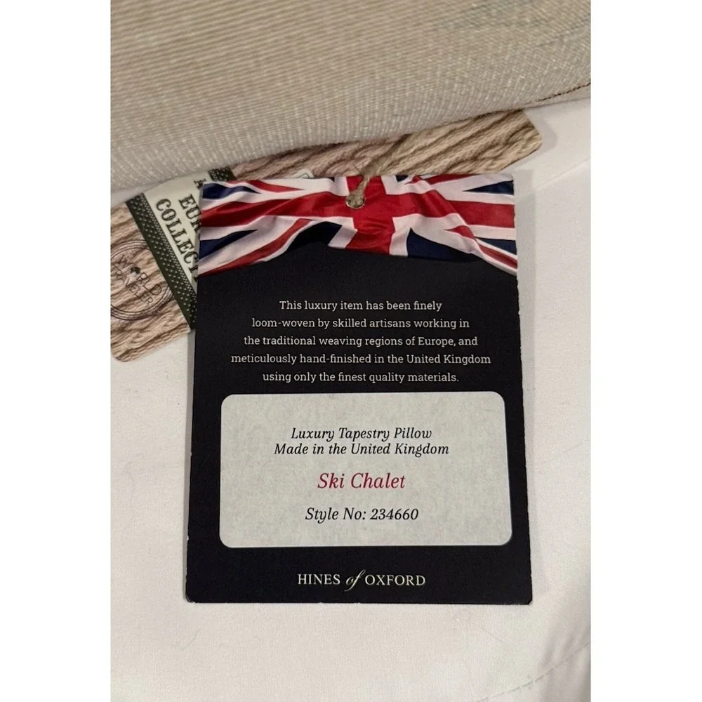 Hines of Oxford‎ Ski Chalet Pillow New